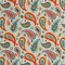 Upholstery Fabric - Orange & Rust Paisley Upholstery Fabric 54 Inches"